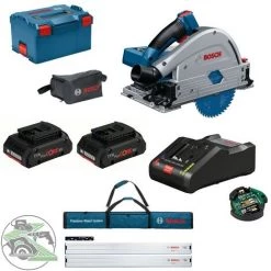 Bosch Akku-Tauchkreissäge GKT 18V-52 GC + FSN1600 + 2x Akku 4,0A H + GAL18V-160