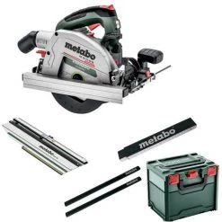 METABOWERKE GMBH Metabo Akku Handkreissäge KS18LTX66 + KFS30 + Meterstab + Bleistifte