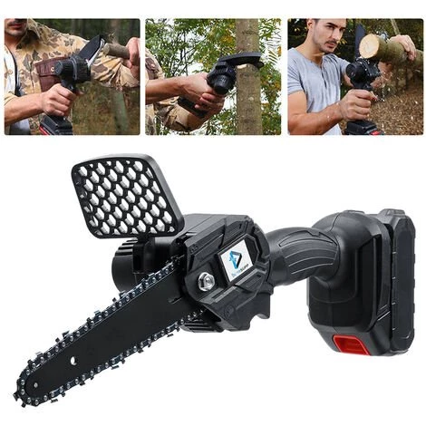 MANTA Elektrische Mini-Kettensägen Akku Kettensäge Motorkettensäge Sägeblatt Schwarz Mit 2 Batterien 7 MANTA Elektrische Mini-Kettensägen Akku Kettensäge Motorkettensäge Sägeblatt Schwarz Mit 2 Batterien – Bild 5