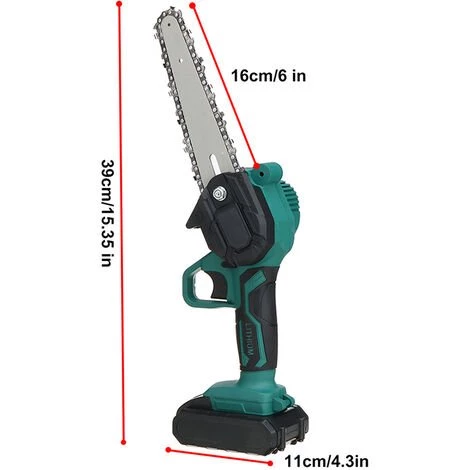MANTA Elektrische Mini-Kettensägen Akku Kettensäge Motorkettensäge Motorsäge Mini Einhandsäge Mit 2 Akkus 4 MANTA Elektrische Mini-Kettensägen Akku Kettensäge Motorkettensäge Motorsäge Mini Einhandsäge Mit 2 Akkus – Bild 2