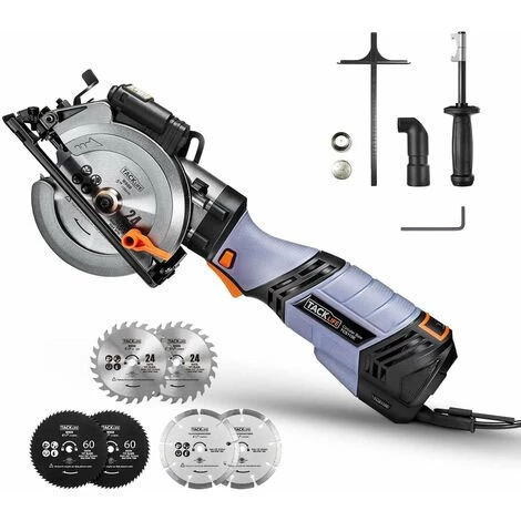 TACKLIFE Advanced Handkreissäge, 750 W, 6 Geschwindigkeiten, 125 Mm & 115 Mm Für 6 Klingen, Metallgriff, Laserführung, 48 Mm (90 °) & 34,9 Mm (45 °) Schnitttiefe - TCS115E 3 TACKLIFE Advanced Handkreissäge, 750 W, 6 Geschwindigkeiten, 125 Mm & 115 Mm Für 6 Klingen, Metallgriff, Laserführung, 48 Mm (90 °) & 34,9 Mm (45 °) Schnitttiefe - TCS115E
