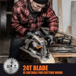 TACKLIFE Kreissäge 1500 W, Elektrische Kreissäge 5000 U/min, Holzkreissäge Mit Laser, 2 Sägeblätter 190mm / 24T Und 185mm / 40T, Aluminiumschutz - PES03A 10 TACKLIFE Kreissäge 1500 W, Elektrische Kreissäge 5000 U/min, Holzkreissäge Mit Laser, 2 Sägeblätter 190mm / 24T Und 185mm / 40T, Aluminiumschutz - PES03A -Elektrosägen Verkäufe 2022 40459787 4