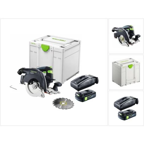 Festool HKC 55 EB-Basic Akku Handkreissäge 18 V 160 Mm Brushless ( 576163 ) + 1x Akku 3,1 Ah + Ladegerät + Systainer 3 Festool HKC 55 EB-Basic Akku Handkreissäge 18 V 160 Mm Brushless ( 576163 ) + 1x Akku 3,1 Ah + Ladegerät + Systainer