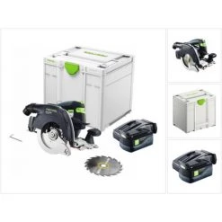 Festool HKC 55 EB-Basic Akku Handkreissäge 18 V 160 Mm Brushless ( 576163 ) + 1x Akku 5,2 Ah + Ladegerät + Systainer