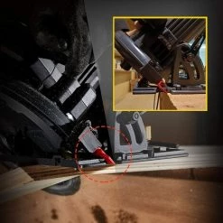 WESCO Kreissäge, CAT 1800W Handkreissäge Mit 24T/48T 185mm Kreissägeblatt, 6000 U/min, Max. Schnitttiefe 65mm (90°), 45mm (45°), Mit Führungsschiene Staubsaugeradapter, Parallelanschlag -Elektrosägen Verkäufe 2022 43146338 3