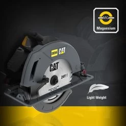 WESCO Kreissäge, CAT 1800W Handkreissäge Mit 24T/48T 185mm Kreissägeblatt, 6000 U/min, Max. Schnitttiefe 65mm (90°), 45mm (45°), Mit Führungsschiene Staubsaugeradapter, Parallelanschlag -Elektrosägen Verkäufe 2022 43146338 4