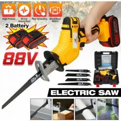 KINGSO Säbelsäge, 88V Säbelsäge Akku, Akku Säge Mit 2 Batterien, 0-3000SPM, Hublänge 10 Mm, 4 Sägeblätter, Zum Schneiden Von Holz Und Metall -Elektrosägen Verkäufe 2022 43432221 5