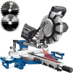 Scheppach Kapp-Zugsäge HM216SPX 2000 W 2 Alu Werkstückauflagen 2. Sägeblatt