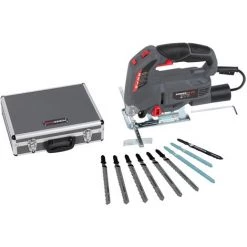 VARO Powerplus Stichsäge Set Mit Passendem Koffer Und 20 Sägeblättern 45° Schnitte