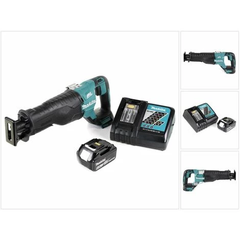 Makita DJR 187 Akku Reciprosäge 18 V Brushless Säbelsäge + 1x 6,0 Ah Akku + Ladegerät 7 Makita DJR 187 Akku Reciprosäge 18 V Brushless Säbelsäge + 1x 6,0 Ah Akku + Ladegerät – Bild 5