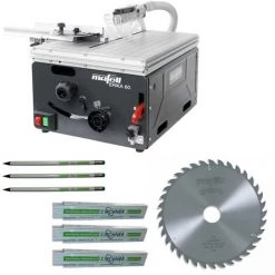 Mafell Unterflur-Zugsäge ERIKA 60 + HM-Blatt Z36 + 3x Zollstock + 3x Bleistift