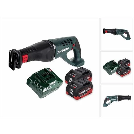 Metabo ASE 18 LTX Akku Säbelsäge 18 V + 2x Akku 10,0 Ah + Ladegerät 3 Metabo ASE 18 LTX Akku Säbelsäge 18 V + 2x Akku 10,0 Ah + Ladegerät