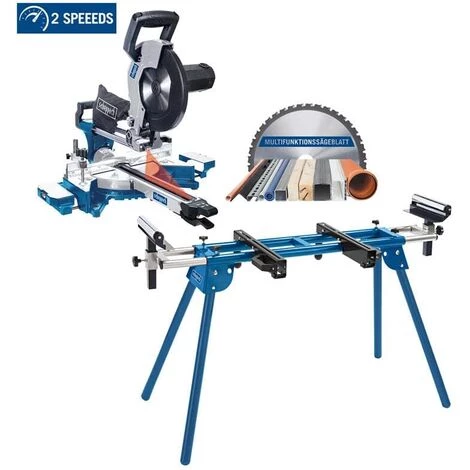 Scheppach Universal Zug-Kappsäge HM110MP Laser 2000W Sägeblatt Ø254mm + UMF1600 3 Scheppach Universal Zug-Kappsäge HM110MP Laser 2000W Sägeblatt Ø254mm + UMF1600