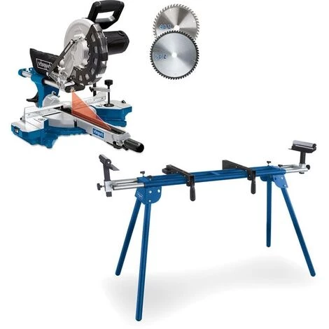 Scheppach Kapp-Zugsäge Gehrungssäge HM254 2000W Laser LED, 2.Sägeblatt + UMF2000 3 Scheppach Kapp-Zugsäge Gehrungssäge HM254 2000W Laser LED, 2.Sägeblatt + UMF2000