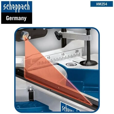 Scheppach Kapp-Zugsäge Gehrungssäge HM254 2000W Laser LED, 2.Sägeblatt + UMF2000 5 Scheppach Kapp-Zugsäge Gehrungssäge HM254 2000W Laser LED, 2.Sägeblatt + UMF2000 – Bild 3