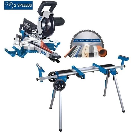 Scheppach Multifunktions Kapp Und Gehrungssäge Zugsäge HM90MP Laser Untergestell 3 Scheppach Multifunktions Kapp Und Gehrungssäge Zugsäge HM90MP Laser Untergestell