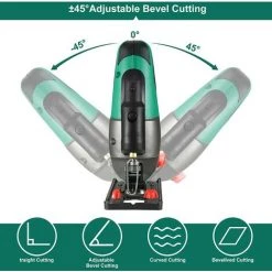 Stichsäge, HYCHIKA 750W Max Holz Schnitttiefe 110mm, 800-3000SPM, Fasenschneiden: -45 °bis 45 9 Stichsäge, HYCHIKA 750W Max Holz Schnitttiefe 110mm, 800-3000SPM, Fasenschneiden: -45 °bis 45 -Elektrosägen Verkäufe 2022 50056381 3