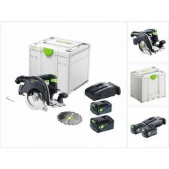 Festool HKC 55 5,2 EBI-Plus-SCA Akku Handkreissäge 18 V 160 Mm Brushless ( 576165 ) + 2x Akku 5,2 Ah + Ladegerät + Systainer