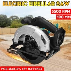 AUGIENB Handkreissäge Kreissäge 5500RPM Gehrungssäge Tauchsäge Säge 190mm Für Makita 18V