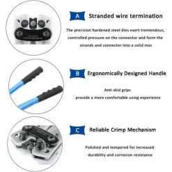 LANGRAY HX-50B Batteriekabelschuh Crimpwerkzeuge Elektrikerzange Zum Crimpen Von 6-50 Mm² (AWG 8-1 / 0) Kabeln Mit Der Verdickten Und Verstärkten Metallplatte -Elektrosägen Verkäufe 2022 52037641 4