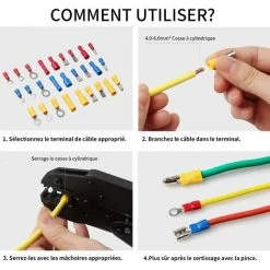LANGRAY Ratschen-Crimpwerkzeug Mit 700 Elektrischen Laschen Für Kabel Von 0,5 Bis 1,5 Mm² / 1,5 Bis 2,5 Mm² / 4,0 Bis 6,0 Mm² -Elektrosägen Verkäufe 2022 52037748 5