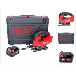 .MILWAUKEE. Milwaukee M18 FJS-501X Akku Stichsäge 18 V 25 Mm Hub Brushless + 1x Akku 5,0 Ah + HD Box - Ohne Ladegerät