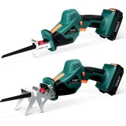 FEMOR Akku Säbelsäge, 1H Schnellauflade Reciprosäge, Universalsäge Mit 2000mAh Li-Akku Ladegerät,Gartensäge Mit 3x Sägeblätter (20V,variable Geschwindigkeit:2500 Rpm, Hublänge:20 Mm) -Elektrosägen Verkäufe 2022 54107175 2