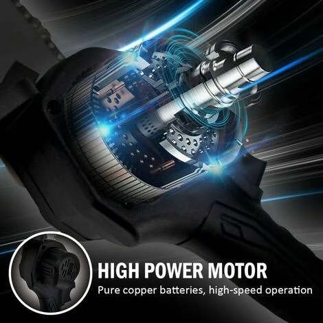 Mini Kettensäge Elektrische ONEVAN 1200W Elektro-Kettensäge 6 Zoll Für Makita 18V Akku - Einstellbare Geschwindigkeit Zum Schneiden Von Holz - Rot 5 Mini Kettensäge Elektrische ONEVAN 1200W Elektro-Kettensäge 6 Zoll Für Makita 18V Akku - Einstellbare Geschwindigkeit Zum Schneiden Von Holz - Rot – Bild 3