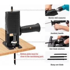 OUYIFAN Tragbarer Säbelsägenadapter Elektrische Bohrmaschine Modifizierte Elektrische Säge Elektrowerkzeug Holzschneider Maschinenbefestigungsadapter -Elektrosägen Verkäufe 2022 54515551 3