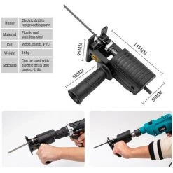 OUYIFAN Tragbarer Säbelsägenadapter Elektrische Bohrmaschine Modifizierte Elektrische Säge Elektrowerkzeug Holzschneider Maschinenbefestigungsadapter -Elektrosägen Verkäufe 2022 54515551 4
