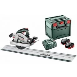METABO® 18V Akku Handkreissäge Set KS 18 LTX 66 BL | 2x Akku 8,0 Ah + Führungsschiene
