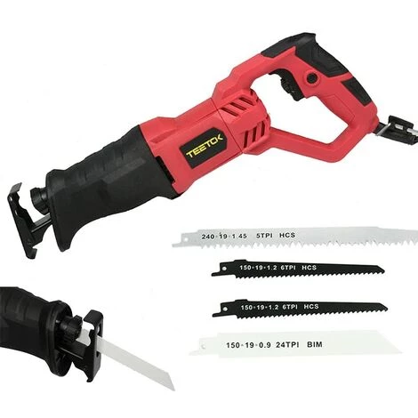 TEETOK S?bels?ge 850 W, 220 V, Variable Elektrische 6-Gang-S?bels?ge Mit 4 S?gebl?ttern 3 TEETOK S?bels?ge 850 W, 220 V, Variable Elektrische 6-Gang-S?bels?ge Mit 4 S?gebl?ttern