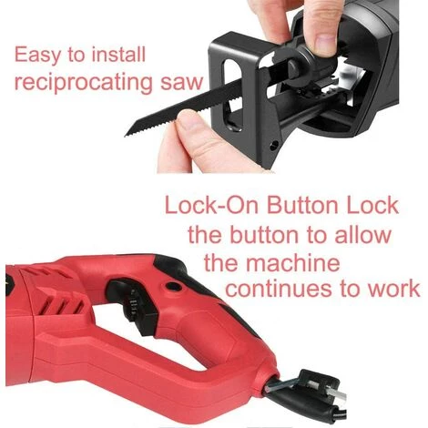 TEETOK S?bels?ge 850 W, 220 V, Variable Elektrische 6-Gang-S?bels?ge Mit 4 S?gebl?ttern 5 TEETOK S?bels?ge 850 W, 220 V, Variable Elektrische 6-Gang-S?bels?ge Mit 4 S?gebl?ttern – Bild 3