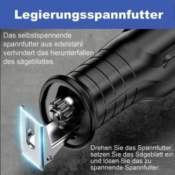 DAY PLUS Säbelsäge Mit 180°Drehbarer Griff, 750W Elektrischer Fuchsschwanz Reciprosäge Mit 4 Blättern, Elektro Säge 2700RPM Max. 115 Mm Schnitttiefe Handsäge Set Für Holz, Metall, Aluminium -Elektrosägen Verkäufe 2022 55257470 4