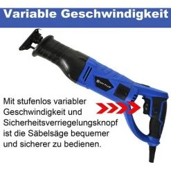 DAY PLUS Säbelsäge Mit 180°Drehbarer Griff, 750W Elektrischer Fuchsschwanz Reciprosäge Mit 4 Blättern, Elektro Säge 2700RPM Max. 115 Mm Schnitttiefe Handsäge Set Für Holz, Metall, Aluminium -Elektrosägen Verkäufe 2022 55257470 5