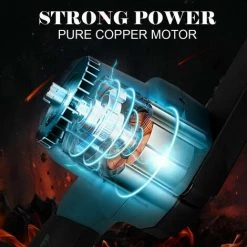 Elektrische Mini-kettensägen | Akku-Kettensägen ONEVAN 1200W Elektro-Kettensäge 6 Zoll Für Makita 18V Akku - Einstellbare Geschwindigkeit Zum Schneiden Von Holz - Blue Mit 2*Akku 4*ketten -Elektrosägen Verkäufe 2022 55276825 5