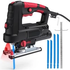 METERK 800-W-Stichsäge 6 Stichsäge Mit Variabler Drehzahl Und Sägeblattführung Linealschlüssel