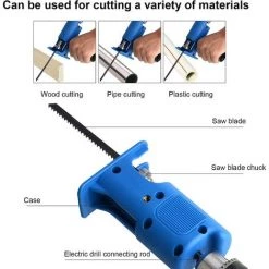 TINOR Elektrische Säbelsäge, Haushaltskolbensäge Elektrische Bohrmaschine Modifiziert Zu Stichsäge Tragbares Werkzeug Für Die Holzbearbeitung Kunststoffschneiden -Elektrosägen Verkäufe 2022 56761621 4