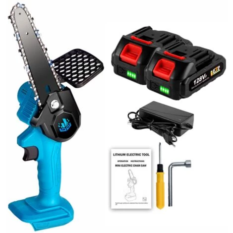 Elektrische Mini-kettensägen | Akku-Kettensägen 1200W Onevan - Kabellos 6 Zoll Für Makita - Einstellbare Geschwindigkeit Für Holzschnitt - Blau Mit 2 Akku 128vf 3 Elektrische Mini-kettensägen | Akku-Kettensägen 1200W Onevan - Kabellos 6 Zoll Für Makita - Einstellbare Geschwindigkeit Für Holzschnitt - Blau Mit 2 Akku 128vf