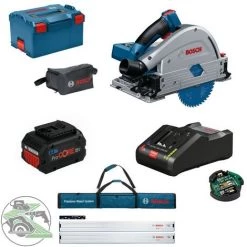 Bosch Akku-Tauchkreissäge GKT 18V-52 GC + FS-Set + Akku 8,0 Ah + GAL18V-160