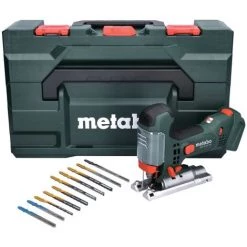 Metabo STA 18 LTX 100 Akku Stichsäge 18 V + 10 Tlg. Sägeblatt Set + MetaBOX - Ohne Akku, Ohne Ladegerät -Elektrosägen Verkäufe 2022 57244397 2