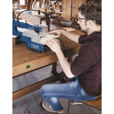 Scheppach - Scie à Chantourner 125W 406mm Avec Pédale + Led - DECO XL 4 Scheppach - Scie à Chantourner 125W 406mm Avec Pédale + Led - DECO XL – Bild 2