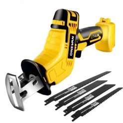 Elektrische Säbelsäge, Akku-Gattersäge, Holzsägeblatt Aus Gelbem Metallttern, Handgriff-Schneidemaschine Geeignet Für Makita 18V Akku - Onevan - Mit 4*Sägeblä