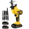 ONEVAN Elektrische Säbelsäge, Akku-Gattersäge, Holzsägeblatt Aus Gelbem Metallttern, Handgriff-Schneidemaschine Geeignet Für Makita 18 V Akku - Mit 4 Sägeblä + 2 Akku -Elektrosägen Verkäufe 2022 57587761 1