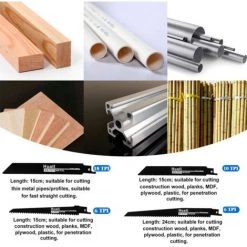 ONEVAN Elektrische Säbelsäge - Akku-Gattersäge, Holzsägeblatt Aus Gelbem Metallttern, Handgriff-Schneidemaschine Geeignet Für Makita 18V Akku - Mit 4*Sägeblä -Elektrosägen Verkäufe 2022 57587770 4