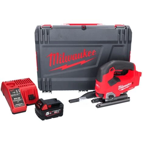 .MILWAUKEE. Milwaukee M18 FJS-501X Akku Stichsäge 18 V 25 Mm Hub Brushless + 1x Akku 5,0 Ah + Ladegerät + HD Box 5 .MILWAUKEE. Milwaukee M18 FJS-501X Akku Stichsäge 18 V 25 Mm Hub Brushless + 1x Akku 5,0 Ah + Ladegerät + HD Box – Bild 3