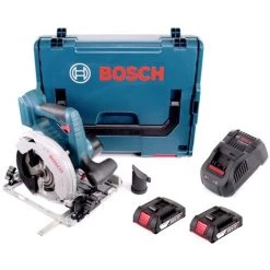 Bosch GKS 18V-57 G Akku Kreissäge 18V 165 Mm + 2x Akku 2,0Ah + Ladegerät + L-Boxx