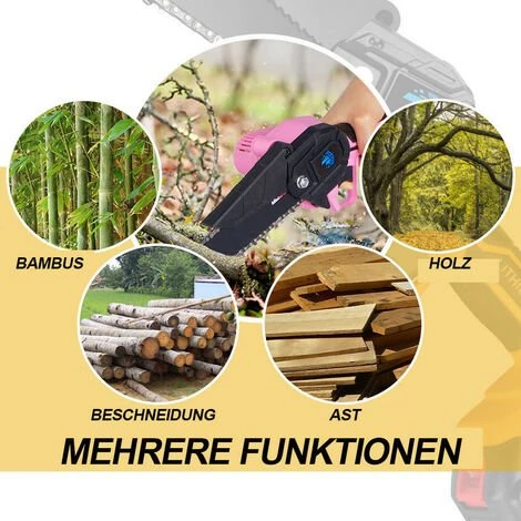 Mini Kettensäge Elektrische 6" 1200W Elektro-Kettensäge ONEVAN Für Makita 18V Akku - Einstellbare Geschwindigkeit Zum Schneiden Von Holz - Mit 2*Akku - Grün 7 Mini Kettensäge Elektrische 6" 1200W Elektro-Kettensäge ONEVAN Für Makita 18V Akku - Einstellbare Geschwindigkeit Zum Schneiden Von Holz - Mit 2*Akku - Grün – Bild 5