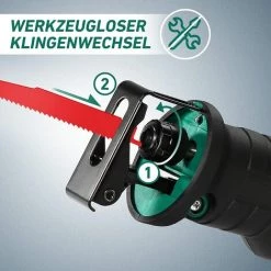 Säbelsäge, HYCHIKA 18V Akku Säbelsäge Mit 4.0 Ah Batterie, Mit Variabler Drehzahl Von 0 Bis 2800SPM, 6 Sägeblätter -Elektrosägen Verkäufe 2022 59418762 4
