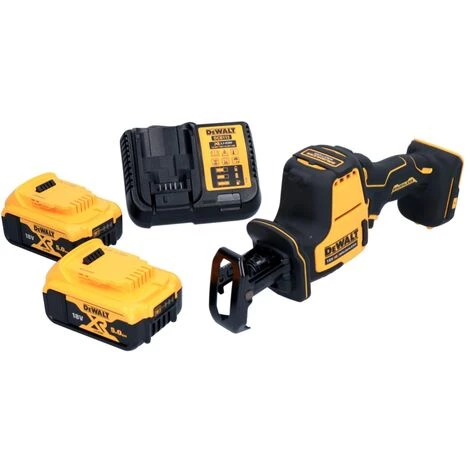 DeWalt DCS 369 P2 Akku Säbelsäge Reciprosäge 18 V Brushless + 2x Akku 5,0 Ah + Ladegerät 4 DeWalt DCS 369 P2 Akku Säbelsäge Reciprosäge 18 V Brushless + 2x Akku 5,0 Ah + Ladegerät – Bild 2